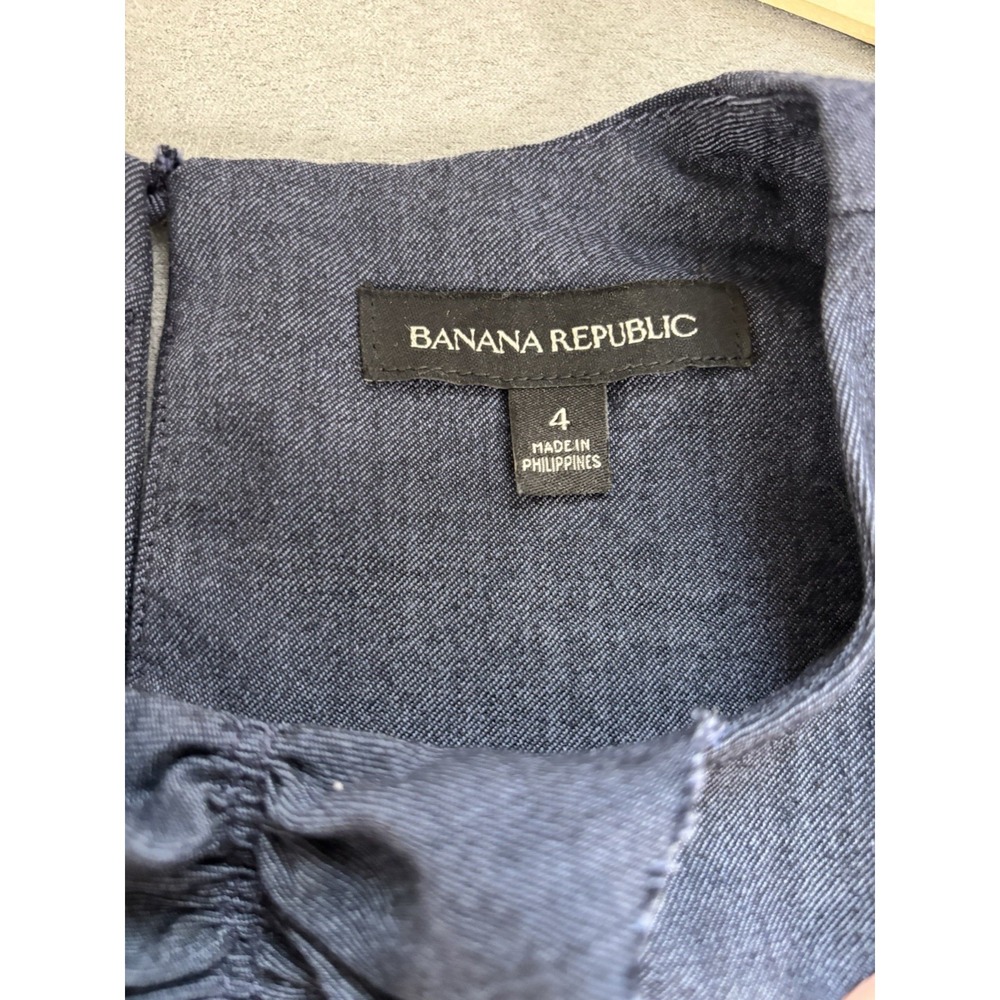 Banana Republic Womens Wool Sleeveless Ruffle-Front Suiting Shell Blouse Sz 4 - Picture 7 of 13